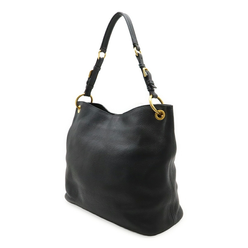 Prada Bag leather black Shoulder Black Nero VITDAINO